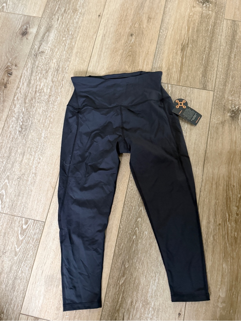 High-Rise Black Performance Leggings - No Brand
